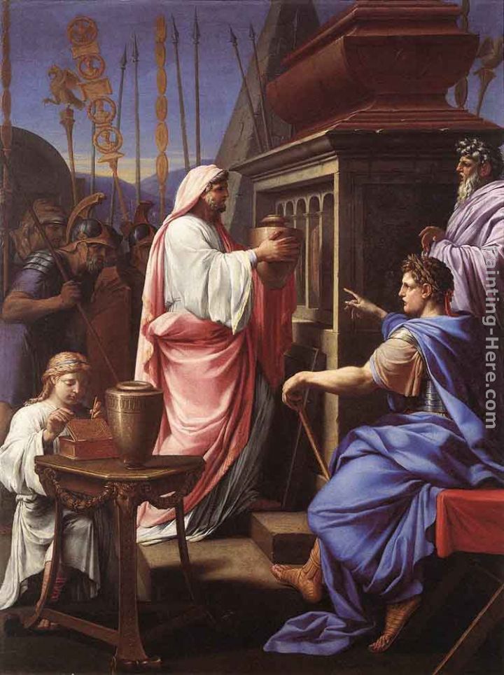 Caligula Depositing the Ashes of his Mother and Brother in the Tomb of his Ancestors painting - Eustache Le Sueur Caligula Depositing the Ashes of his Mother and Brother in the Tomb of his Ancestors art painting